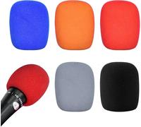 lbgwp60-5Pcs Pare-Br Pour Microphone De Casque Pour Les Interviews D'Actualités, La Représentation Sur Scène,Microphone Mousse Housses De Microphone En Mousse Pare-Br Haute Densité (5 Packs Mixtes)