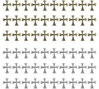 Lbgwp60-60pcs Croix Nail Art Charms En Métal 3d Punk Ornements D'ongles Pour Manucure Nail Art Artisanat Diy Accessoires Décoration Fournitures