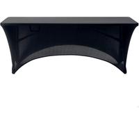 Lbgwp60-61545 - Housse De Table De Jardin Noire, Protège-Table Élastique 180x61x76cm, Housse De Protection Robuste Pour Meubles De Jardin Avec Fixation Renforcée, Housse De Mobilier D'extérieur