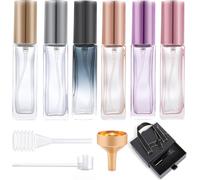 Lbgwp60-6pièces 10ml Vaporisateur Parfum Rechargeable, Atom Ur En Verre Avec Boîte Cadeau, Portable Pulverisateur Voyage, Femme Homme Pour Voyage, Vacances, Date, Travail