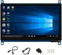 lbgwp60-7Inch Qled Quantum Dot Display 1024×600 Capacitive Touch Screen Ips Lcd G+G Toughened Glass Panel With Wider Color Gamut,More Pure Chroma For Raspberry Pi, Jetson Nano