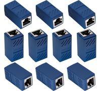 lbgwp60-Adaptateur Coupleur Réseau Rj45 Femelle À Femelle Ethernet Câble Connecteur Lan Pour Cat6 Cat5E En Ligne Coupleur Ethernet Câble Mâle (Bleu-5Pack)