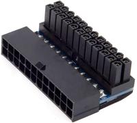 lbgwp60-Adaptateur D'Alimentation Atx 24 Broches Femelle Vers 24 Broches Mâle 90 Degrés Compatible Avec Carte Mère De Bureau Pc