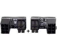 lbgwp60-Adaptateur D'Alimentation Atx 6 Broches Femelle Vers 6 Broches Mâle Coudé À 180 Degrés Pour Carte Graphique De Bureau