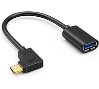 lbgwp60-Adaptateur De Type C Vers Usb 3.0, Connecteur Usb C Mâle Vers Usb A Femelle Otg À 90 °, Compatible Avec Macbook Pro, Samsung Note 8, Dell Xps 15, Etc., 15 Cm/Noir