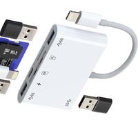 lbgwp60-Adaptateur Lightning Pour Apple Iphone 14 13(6 En 1)Câble Usb Otg 3.0 Lecteur De Carte Sd Pour Ipad Micro Sd Carte Lecteur Macbook Caméra Tf Mémoire Photographique Extérieure Téléphone Port T