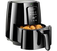 lbgwp60-Air Fry Digital - Friteuse Électrique Sans Huile 1300W, 4L Friteuse À Air Chaud, 8 Programmes, Pour 5 À 6 Portions, Température Réglable, Écran Tactile, Minuteur + Livre De Recettes, Noir