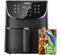 lbgwp60-Air Fryer 5.5L,Friteuse Sans Huile 1700W,Réduire L'Énergie De 55%,Friteuse À Air Avec13 Fonctions 205 ¿ Et 60 Min,Viande Croustillante Et Tendre,Cuire,Rôtir Et Griller,100 Recettes