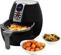 lbgwp60-Air Fryer E10 S (Friteuse Sans Huile À Air Chaud, Capacité 4 L, 1500 W, 8 Programmes Automatiques, Régulation De La Température Et Du Temps, Petit Et Facile À Util r, Md17320) Noir