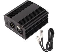 lbgwp60-Alimentation Fantôme 48 V, Alimentation Fantôme Professionnelle Portable Anti-Bruit Avec Câble Xlr 3 Broches Pour Tout Microphone À Condensateur Équipement D'Enregistrement De Musique(Eu)
