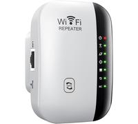 lbgwp60-Amplificateur Wi-Fi Avec Pr , Répéteur Wifi 300 Mbit/S, Répéteur Wi-Fi 2,4 Ghz Avec Wps, Amplificateur Internet Pour Jusqu'À 3000 M² Et 30 Appareils, Câble Réseau Inclus (Blanc)