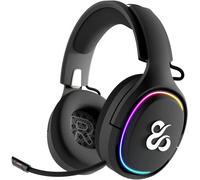 lbgwp60-Aton Black Wireless Gaming Headset, Microphone Intégré, 18H D'Autonomie, Configurable Rgb, Bluetooth 5.0, Casque D'Ordinateur Ergonomique, Compatible Pc/Ps4/Ps5/Mac/Xbox/Android, Noir