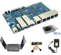 lbgwp60-Banana Pi Bpi-R3 Wi-Fi 6 Opensource Routeur Sans Fil Double Bande Openwrt Avec Mediatek Mt7986 (Filogic 830), Prend En Charge 5X Gbe Et 2 X 2,5 Gbe Sfp (Bundle3-Bpi R3+Antennes)