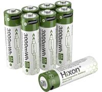 lbgwp60-Batterie Au Lithium 1,5 V Aa Rechargeable Usb-C Aa - 3000 Mwh - 1,5 V - 8 Piles Au Lithium Usb-C Aa