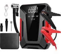 Lbgwp60-Bloc D'alimentation Pour Gonfleur De Pneu, Booster Batterie Voiture 28000mah, Démarreur De Batterie Portable 150 Psi Avec Compresseur, 12v Jump Starter Avec Écran Lcd, Lumière Led
