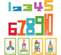 Lbgwp60-Bloc De Construction Enfant, 20 Pièces Bloko Construction Enfant, Ouleur Blocs Empilables, Activités D'apprentis Préscolaire, Cadeaux D'anniversaire, Jeux En Famille