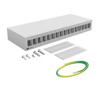 lbgwp60-Boîtier De Panneau De Bras 16 Ports Pour Modules Keystone Pr Rj45, Pr Rj11, Iec Mâle/Femelle, Connecteur F, Usb-C Usb-A Bf/Af, Hdmi, Borne De Borne Filetée Bnz, Connecteur Rca
