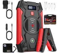 Lbgwp60-Booster Batterie Voiture, 12v Car Battery Jump Starter, 1800a (Pour Tous Les Véhicules À Essence Et Diesel De 7,0 Litres) - Démarreur De Voiture Portable Avec Gonfleur 150 Psi Et Grand Affich