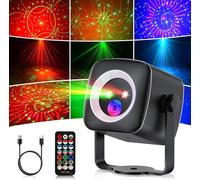 lbgwp60-Boule Disco, 60 Effets Lumineux, Jeux De Lumiere Pour Soiree À Effet Clignotant Contrôlée Par La Musique, Avec Télécommande Et Câble Usb De 2M, Idéal Pour Réunions Familiales Et Fêtes