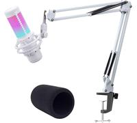 lbgwp60-Bras De Micro Blanc Compatible Avec Hyperx Quadcast S ¿ Bras De Microphone Premium Quadcast S Pour Jeux, Streaming Par ¿ Blanc