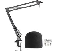 lbgwp60-Bras De Micro Blue Yeti Avec Bonnette En Mousse, Bras De Suspension À C aux Avec Filtre Anti-Pop Pour Microphone Blue Yeti Pro Par