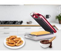 Lbgwp60-Bt600y. Plaque Antiadhésive Pour Churros, Puissance 800 W, Poignée Isolante, Voyant De Fonctionnement Et Pieds Antidérapants - Idéale Pour Le Petit-Déjeuner Et Les Fêtes - Rouge