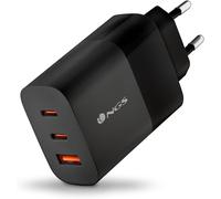 lbgwp60-Bud 65W - Chargeur Mural Ultra Rapide Avec 3 Ports Usb-C (Pd & Pps 65W) Usb-A (Qc 3.0 18W) Compact Et Portable Pour Smartphones, Tablettes, Ordinateurs Portables, Matériaux Gan Ignifuges, Cha