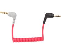 lbgwp60-Câble De Microphone Trs Vers Trrs 3,5 Mm, Cordon Micro À Angle Droit Enroulé 1/8 Mâle Vers Mâle Pour Rode Sc7, Pour Videomicro, Pour Wireless Go, Pour Boya