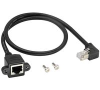 lbgwp60-Câble Réseau Blindé De Catégorie 6 À 90 Degrés Mâle À Femelle Avec Câble D'Extension Réseau Auriculaire,Connecteur De Câble D'Extension Lan(À Droite/0,6M)