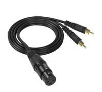 lbgwp60-Câble Séparateur 3 Broches Xlr À 2 Rca Y, Double Pr Rca Déséquilibrée Vers Connecteur De Câble Audio Xlr Pour Mélangeur De Micro À Condensateur De Haut-Parleur Amp-1M (3Pin Xlr Female)