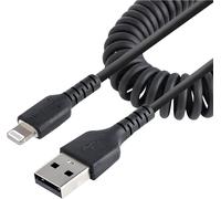 lbgwp60-Câble Usb Vers Lightning De 50Cm - Certifié Mfi - Adaptateur Usb Lightning Noir, Gaine En Tpe - Cordon Chargeur Iphone/Lightning Spiralé En Fibre Aramide Très Résistant (Rusb2Alt50Cmbc)