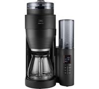 lbgwp60-Cafetière Filtre Aromafresh Glass Basic X 1,5 L Noir, Cafetière Filtre Avec Nouveau Moulin En Céramique Intégré, Fonction Minuteur, Porte-Filtres 1X4 Pour 10 Tasses, 1030-06, 1080 W