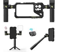lbgwp60-Cage Rig Multifonctionnelle Sans Outil Pour Smartphone - Installation Rapide, Poignées Pour Trépied Et Monopode, Télécommande Bluetooth Pour Iphone 15 Pro