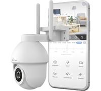 lbgwp60-Caméra Ptz Wifi 2,4 Ghz Half4K 2560 X 1440, Vision Nocturne Couleur, Détection De Mouvement Et Humains, Compatible Avec Alexa Et Google Home, Contrôle App Tuya, Image Super Hd 2,5 K