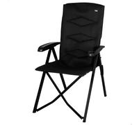 Lbgwp60-Cha Pliante Rembourrée, Noir, 49x76x109 Cm, 5 Positions, Supporte 110 Kg, Butées Antidérapantes, Structure En Aluminium, Tissu Polyester