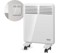 lbgwp60-Chta 500 - Convecteur Électrique 500W, Ip24 Pour Une Utilisation En Salle De Bain, Support Mural, Écran Numérique, Programmable, Sécurité Anti-Chauffe, Capteur ""Fenêtre Ouverte"", Blanc