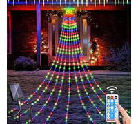 lbgwp60-clairage De Noël Solaire Extérieur - 350 Led, 9 Guirlandes Lumineuses Avec Étoiles - 8 Modes, Étanche - Pour Sapin, Fête, Jardin