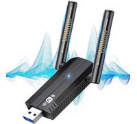 lbgwp60-Cle Wifi Usb, Clé Wifi Pour Pc, Adaptateur Clef Wifi Usb Internet Ac1300 Mbps Double Bande 5Ghz 2.4G Avec Antenne 5Dbi, Compatible Avec Pc Gamer, Ordinateur Portable, Windows 11/10