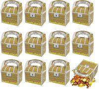 Lbgwp60-Coffre Tresor Enfant, Sac Boite Anniversaire Pirate, 10 Pcs Deco Anniversaire Fort Boy-Ard Thème Chasse Au Trésor, 7x7x11cm Mini Treasure Box Pour Soirée Pirate Enfant Party Fête