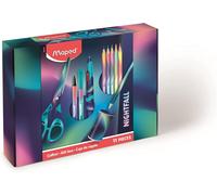 Lbgwp60-Coffret Cadeau 11 Pièces Nightfall - 1 C Aux + 1 Taille-Crayon + 1 Crayon Graphite + 2 Feutres Pointe Fine + 1 Stylo 4 Couleurs Twin Tip + 5 Crayons De Couleur