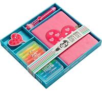 Lbgwp60-Coffret Cadeau Pour L'école Ou La Maison Carnet Souple, Surligneurs, Taille-Crayon, Stylo Multi-Clic Kit De Démarrage De Papeterie