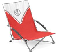 Lbgwp60-Collection Vw - Volkswagen Cha Pliante De Plage Avec Sac De Transport Dans Le Design T1 Combi 70 Cm Rouge