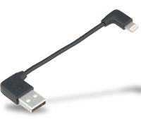 lbgwp60-Compit Kabel Pour Iphone Lightning, Câble Recharge Court Avec Fiche Coudée (Accessoire Pour Système Compit, Pour Recharger Avec Powerbank Com/Unit, Pratique Et Discret) Taille Unique Noir