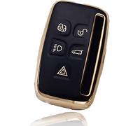 Lbgwp60-Coque De Clé De Voiture En Tpu Souple Noir Avec 5 Boutons, Coque De Protection De Qualité Supérieure Compatible Avec Land Rover Defender Discovery Evoque Lr4 Range Rover Sport Freelander