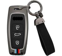 Lbgwp60-Coque De Clé De Voiture Pour Audi A6 C8 S6 Rs6 A3 S3 Rs3 A8 S8 Rs8 A7 S7 Q7 Sq7 4k Q8 Sq8 E-Tron 2018-2021 Coque De Clé En Métal Noir