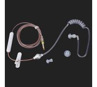lbgwp60-couteurs Intra-Auriculaires Avancés Avec Écouteur Et Micro De Sécurité À Tube D'Air Pour Ios Et Casques Filaires Câble Noir, Tube Blanc Radioprotection