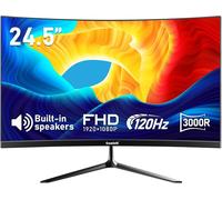 lbgwp60-Cran24,5 Pouces Moniteur Incurvé Avec Haut-Parleurs Intégrés, 3000R 120Hz Écran De Jeu Pc Full Hd 1080P, Hdmi 2.0, Vga, Vesa 75 * 75Mm