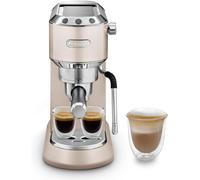 lbgwp60-Dedica Arte Ec 885.¿Bg Machine À Expresso Avec Buse Mylatterart En Mousse De Lait, Design Compact, 15 Cm De Large, Réservoir D'Eau De 1 Litre, Tampons E.S.E Beige