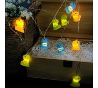 Lbgwp60-Dinosaure De 3 M À 20 Led - Veilleuse À Piles Et Usb - Lampe Décorative Pour Anniversaire D'enfant, Chambre D'enfant, Fête, Camping (3 Dinosaures De Couleur)