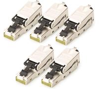 lbgwp60-Dn-93631 - Connecteur Réseau Cat 6A - 5 Pièces - Blindé 360° - Connecteur De Terrain Rj45 Cat6A - Montage Sans Outil - 500 Mhz - 10Gbase-T - 10 Gbit/S - Awg 27/7 À Awg 22/1